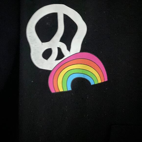 Brooklyn Cloth Psychedelic Trippin Pullover Hoodie Mushrooms Skull Rainbow Large - Picture 2 of 8